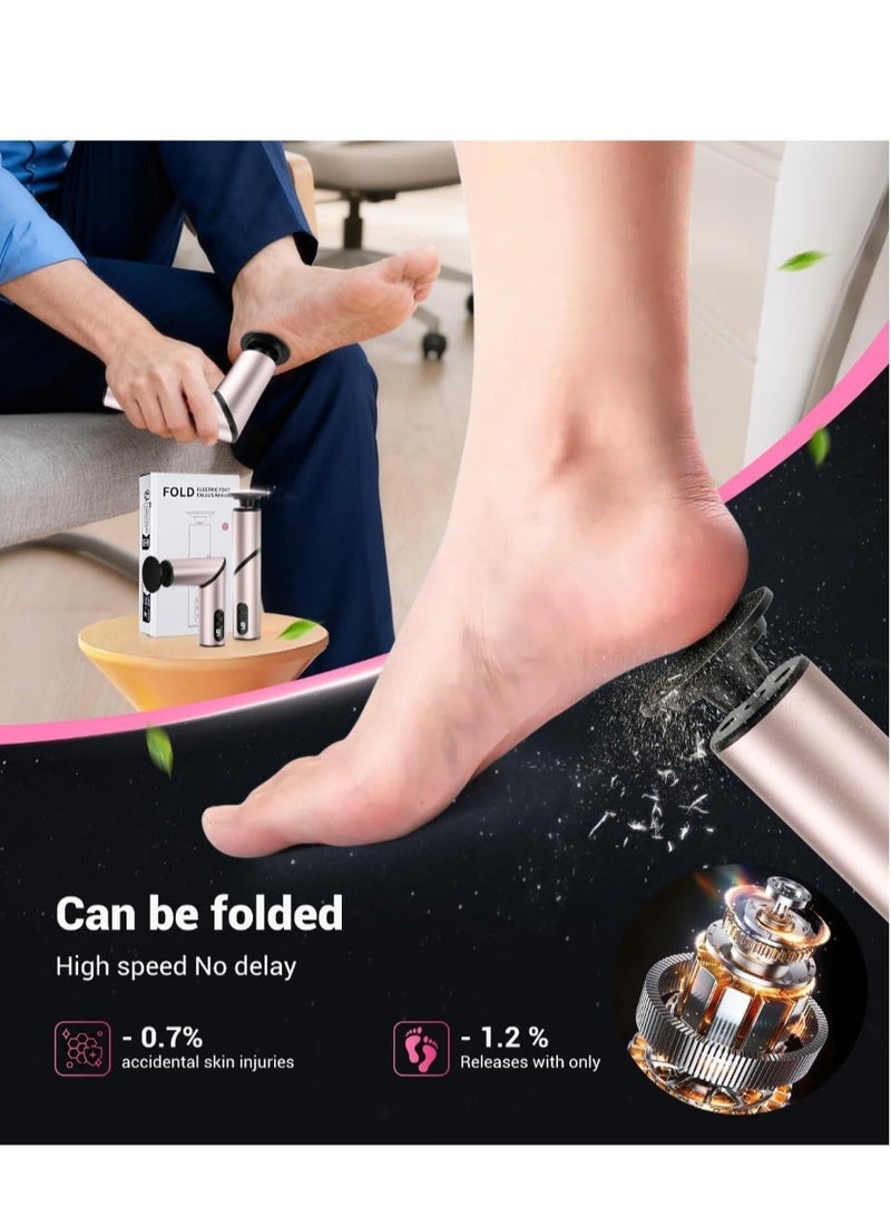 Electric Foot Callus Remover, Wireless 2-in-1 Rechargeable Foot File Callus Remover for Feet, Max 900RPM 9 Adjustable Speeds Foot Scrubber for Dead Skin Pedicure Cracked （1 Pack） - Image 4