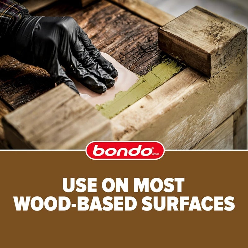 Bondo 3M Bondo Wood Filler – 30 fl oz, High-Performance Two-Part Formula for Interior and Exterior Wood Repairs, Fast-Curing, Paintable, Stainable - Image 5