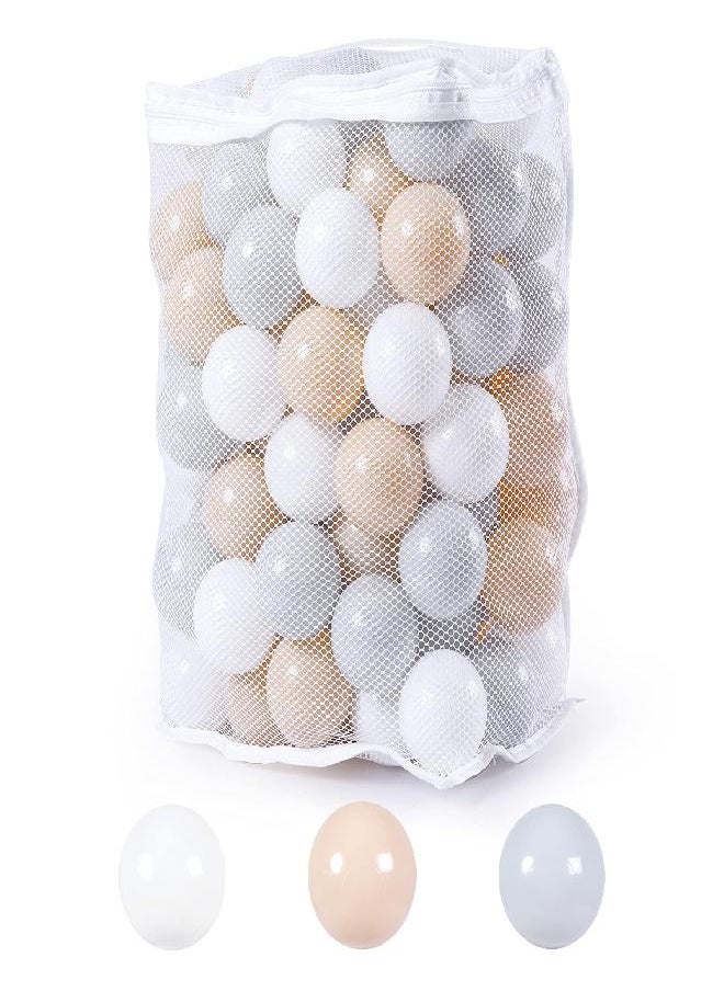 Gogoso - GOGOSO Play Balls for Toddlers Ball Pit - Pack of 100 Ball Pits Ball Beige, BPA Free Plastic Ball Toys Crush Balls for Boys Girls Toddlers - Image 1