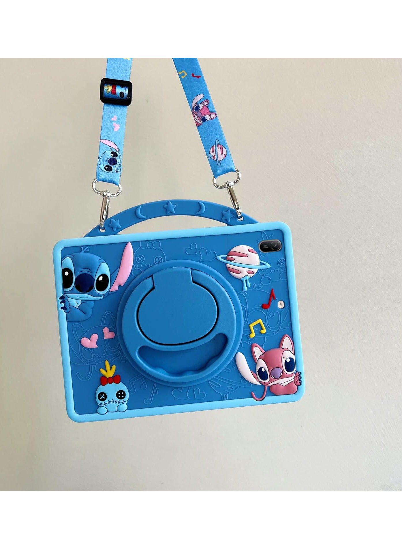 Kids Case Compatible with Huawei MatePad SE 11" 2024, Cute Kids Tablet Cover with Pencil Holder, Shockproof Lightweight Handle Stand with Shoulder Strap Handle & Kickstand