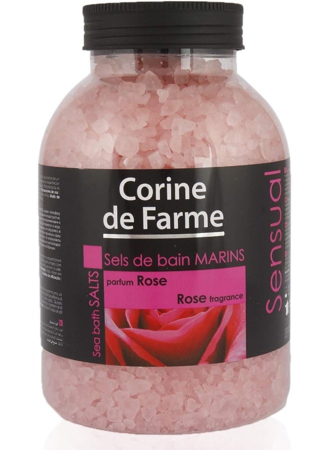 Corine de Farme أملاح استحمام البحر من كورين دي فارم برائحة الورد 1.3 كجم (عبوة من 2) - Image 1