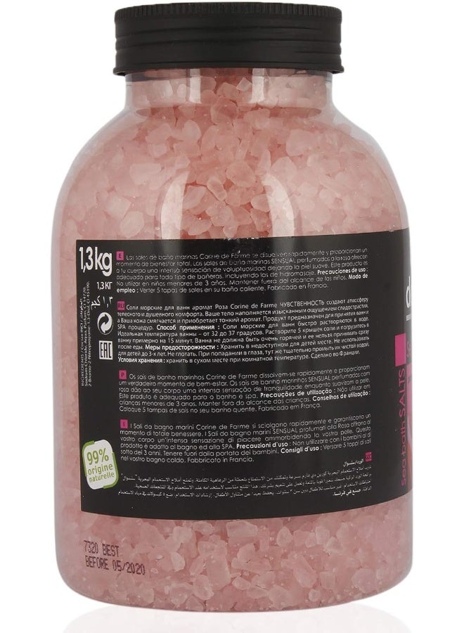 Corine de Farme أملاح استحمام البحر من كورين دي فارم برائحة الورد 1.3 كجم (عبوة من 2) - Image 4