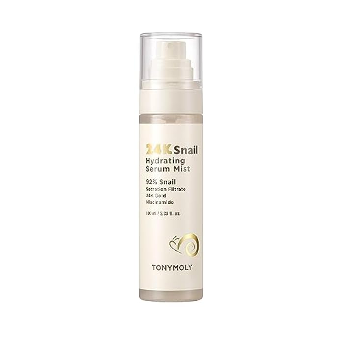 TONYMOLY 24K Snail Hydrating Serum Mist 3.38 oz – 92% Snail Mucin Face Mist with Niacinamide, Peptides & Gold for Radiant Skin, Moisturizing Korean Toner Spray for Hydration & Anti-Aging - Image 1