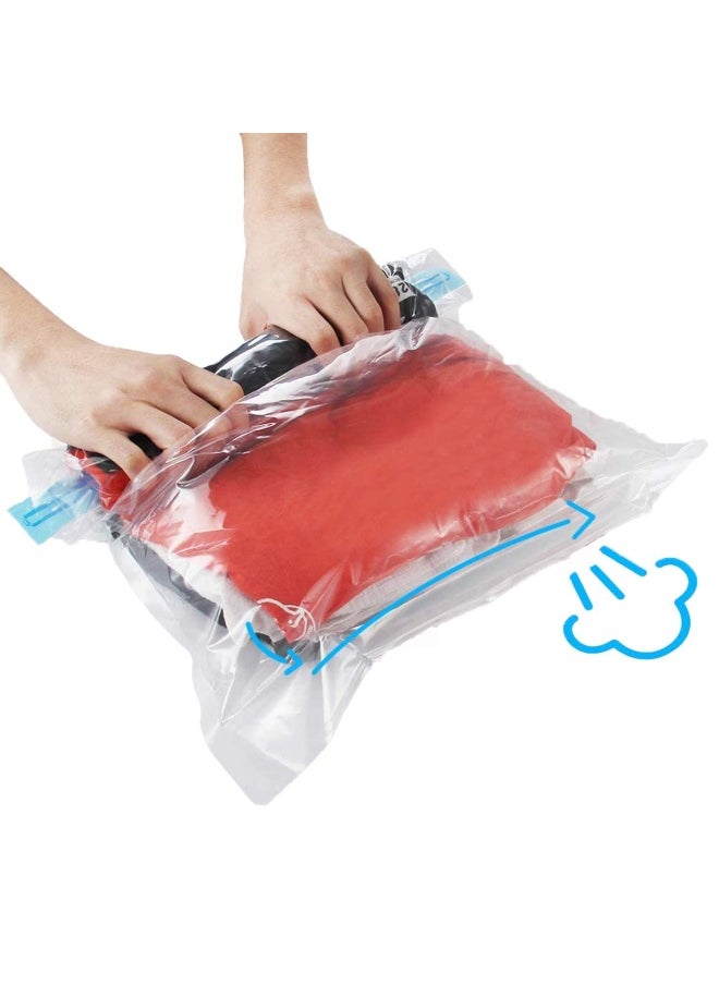 KFYM - 10Pack Travel Space Saver Bags 4 X S 3 X L 3 Xl Reusable  Vacuum Travel Storage Bag Saves 75 Of Storage Space Roll-Up Compression No Need For Vacuum Machine Or Pump - Image 1