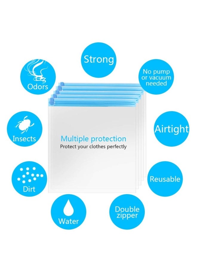 KFYM - 10Pack Travel Space Saver Bags 4 X S 3 X L 3 Xl Reusable  Vacuum Travel Storage Bag Saves 75 Of Storage Space Roll-Up Compression No Need For Vacuum Machine Or Pump - Image 1