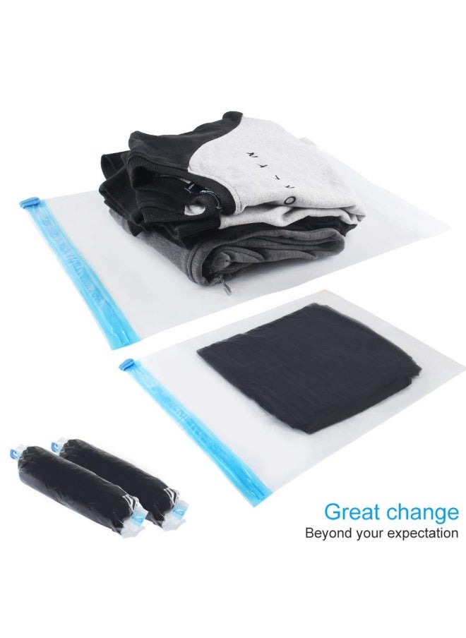 KFYM - 10Pack Travel Space Saver Bags 4 X S 3 X L 3 Xl Reusable  Vacuum Travel Storage Bag Saves 75 Of Storage Space Roll-Up Compression No Need For Vacuum Machine Or Pump - Image 1