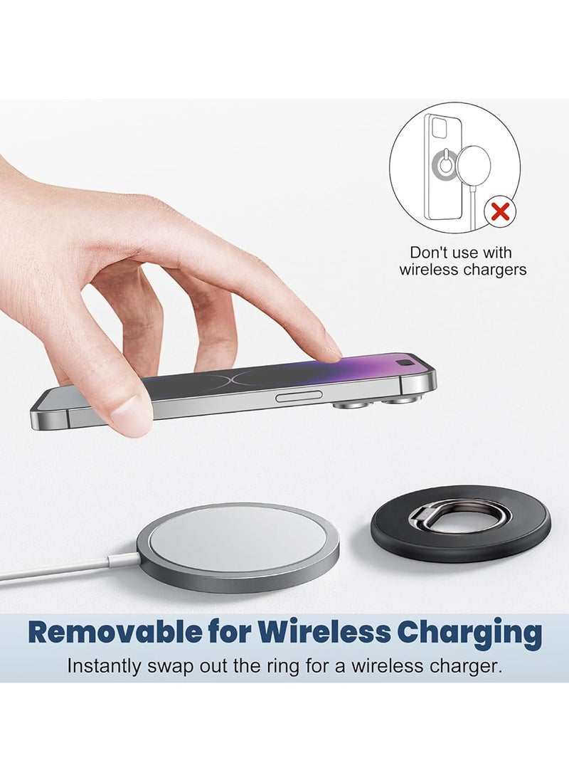 LEVELO Magsafe Phone Ring Holder & Mount Levelo Gia - Black  - Image 3
