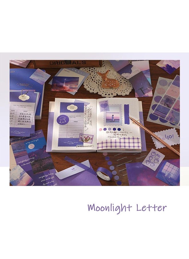 155-piece Gift Box A6 Notebook Poster cover Notepad Background Paper Daily Sticker PET Sticker Paper Photo Frame Card Grace Gift（Purple） - pzsku/ZD3350213FD89CA09454BZ/45/_/1730133919/f19552f2-083b-40c1-891a-d3a34d1c9711