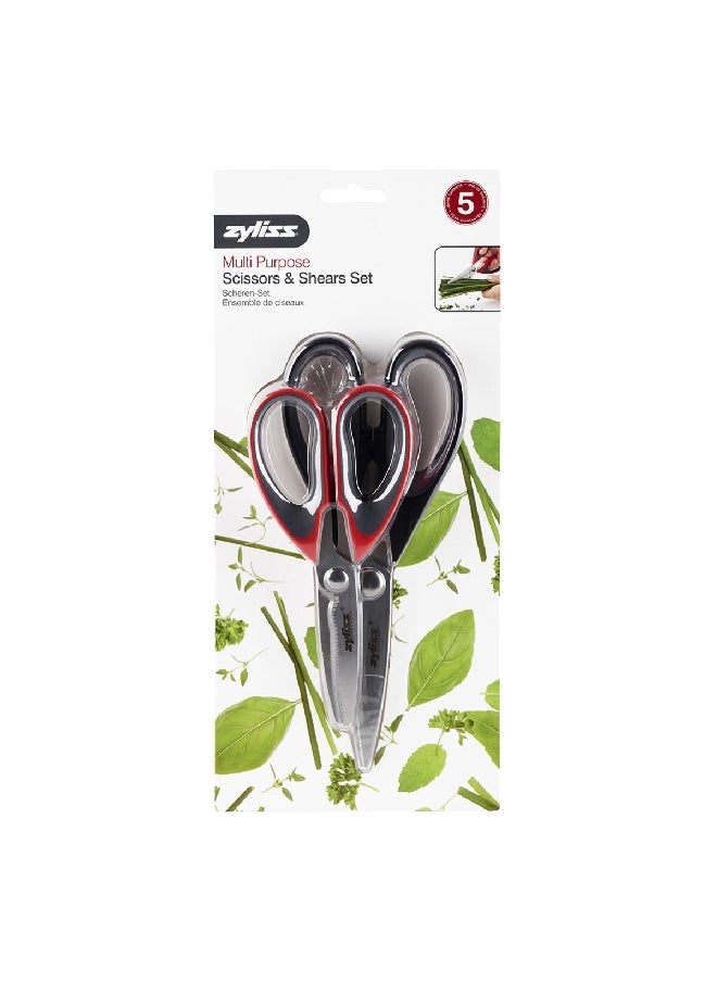 zyliss 2-Piece Stainless Steel Multi-Purpose Scissor and Shear Set Multicolor 1.18 x 3.54 x 8.86 Inch E910048U  - Image 3