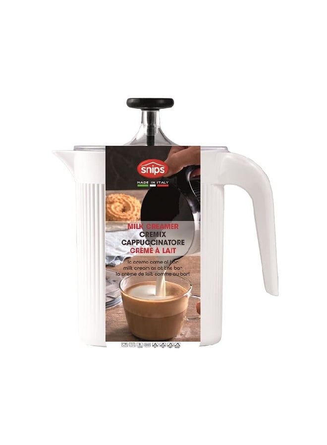 Snips Cremix Dishwasher Safe BPA-Free Cappuccino Milk Frother White 15.3 x 14.5 x 10 cm 000968 - Image 4