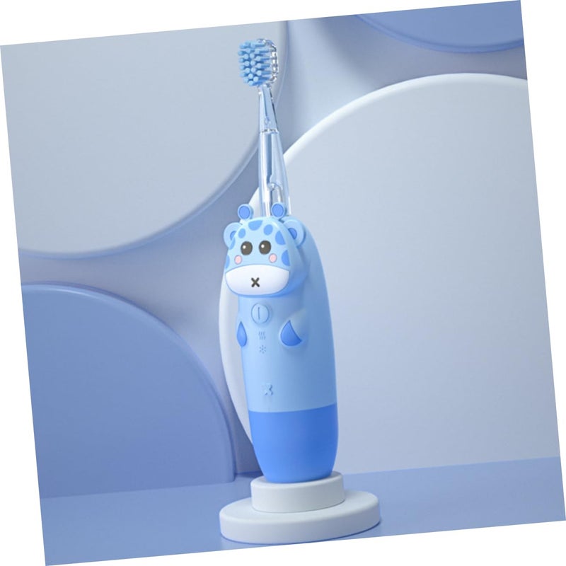 Sonic Electric Toothbrush With Non Slip Cartoon Handle And Replacement Heads No Battery Included - Image 3
