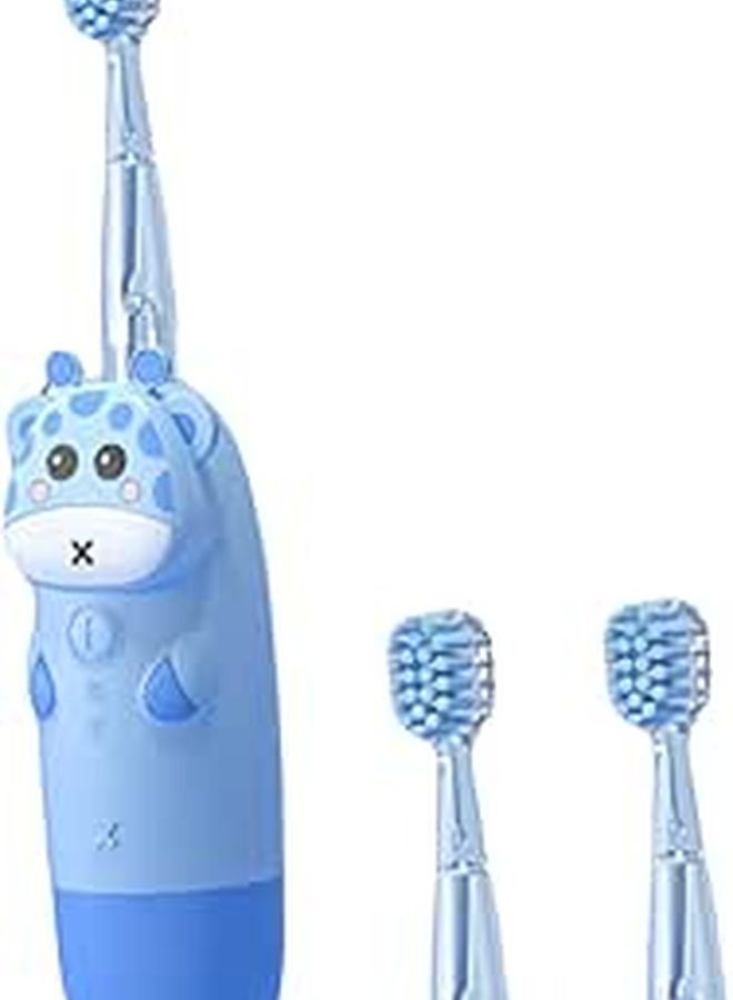 Sonic Electric Toothbrush With Non Slip Cartoon Handle And Replacement Heads No Battery Included - Image 1
