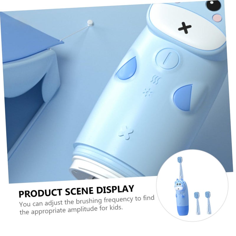 Sonic Electric Toothbrush With Non Slip Cartoon Handle And Replacement Heads No Battery Included - Image 4