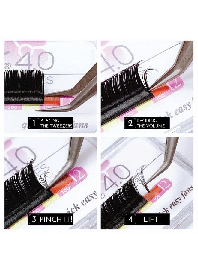 Alluring Easy Fan Self Fanning Mega Volume Lashes Cashmere Eyelash Extension C Curl Thickness 0.03Mm (C0.03 X Mix 715Mm) - Image 2