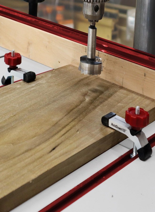 Milescraft 4035 Hold Down 100 2 Pack T-Track Mini Hold Down Clamp. 3-1/8" L x 5/8" W, Anodized Heavy Duty T Track Clamps for Woodworking - Image 5