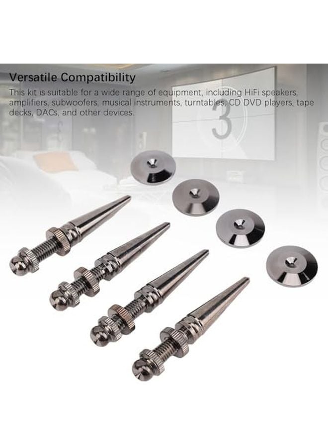 8PCS Copper Speaker Spike Isolation Pad Kit for HiFi Subwoofer Audio Amplifier - Image 5
