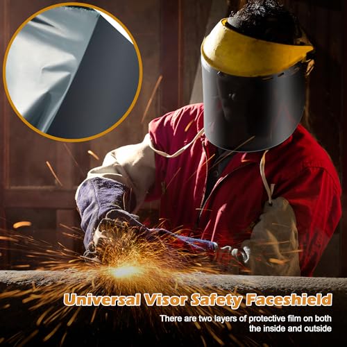 Feekoon 1 Pack Face Shield Replacement Lens, 15.5'' x 8'' Tinted Full Face Shield Compatible with Hobart 770580, Protective Safety Visor Replacement for Welding, Grinding, DIY, Cosplay Helmet - Image 3