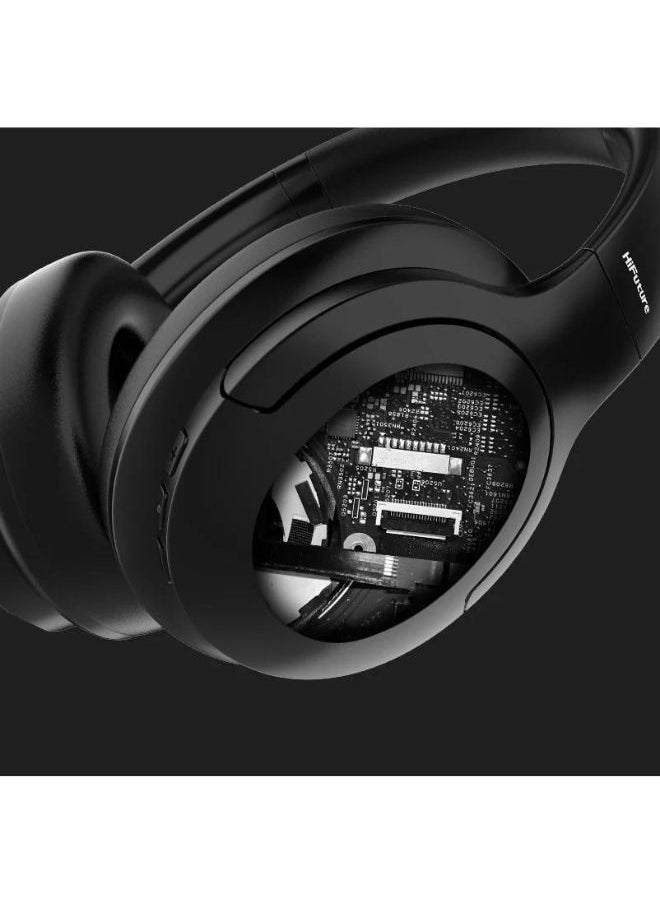 HiFuture Tour Pro Hybrid Over-Ear Bluetooth Headphones, Active Noise Canceling, 25Hrs Playtime, Black  - Image 5