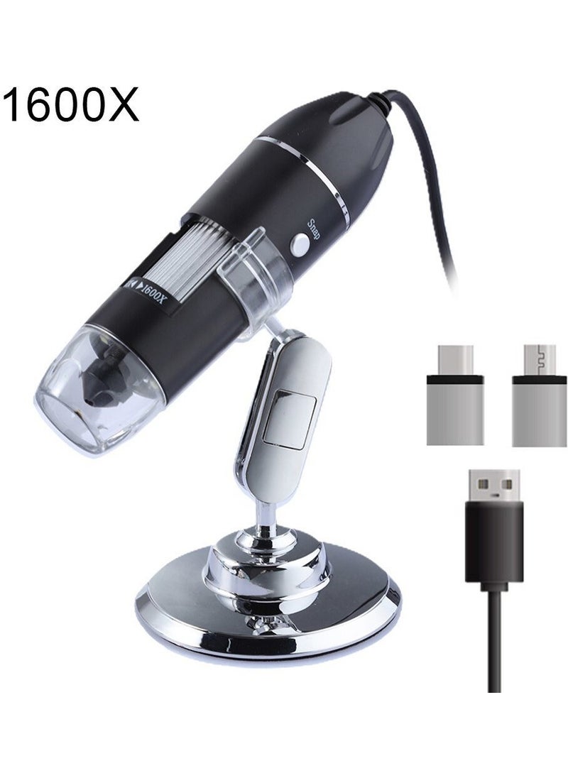 Norınco Norinco M8704-1600 1600X Illuminated USB Microscope with Stand OTG and Type-C Converter Android Mac Windows Compatible  - Image 4