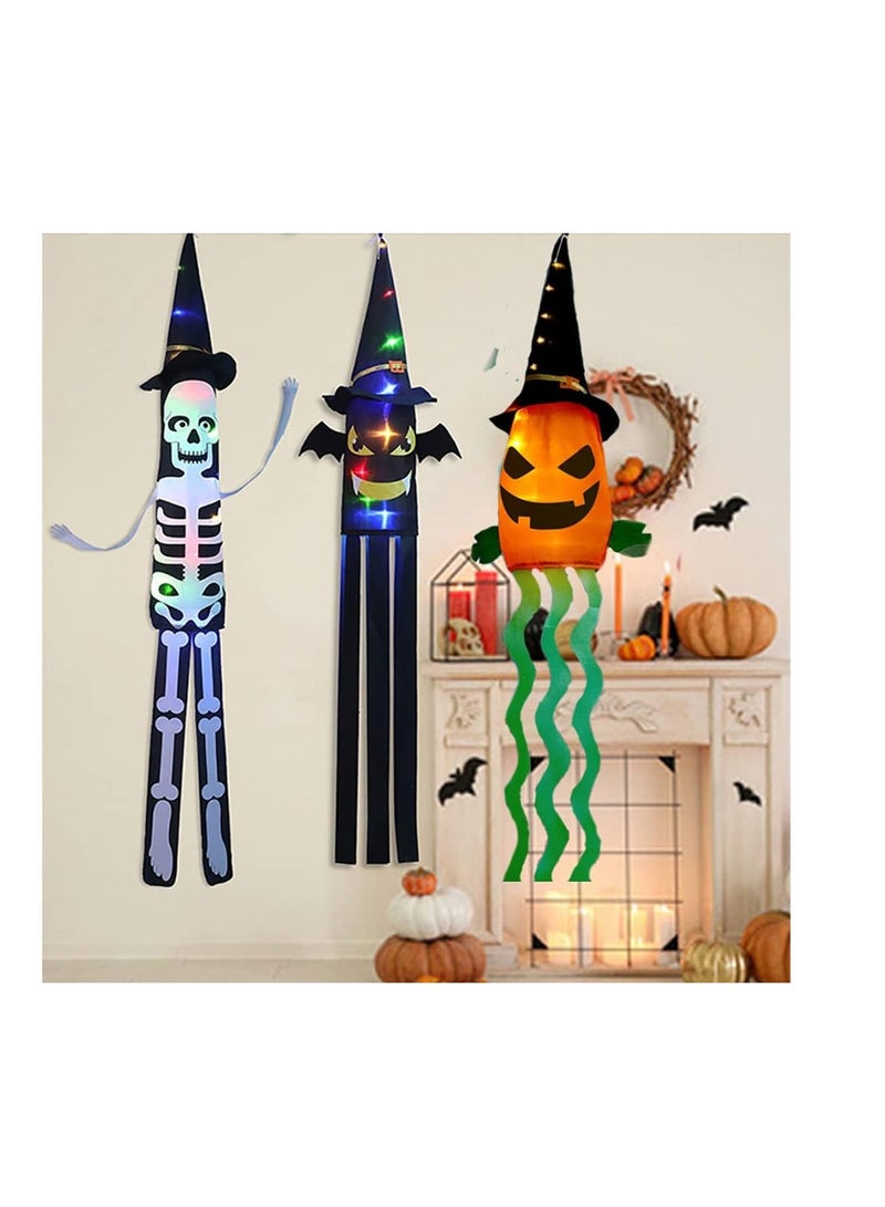  CityRiya-Long أضواء الهالوين، أضواء زينة الهالوين في الهواء الطلق، مجموعة من قطعتين من أضواء هيكل عظمي شبح الخفافيش تعمل بالبطارية، لتزيين حفلات الهالوين في الهواء الطلق (الخفافيش) - Image 3