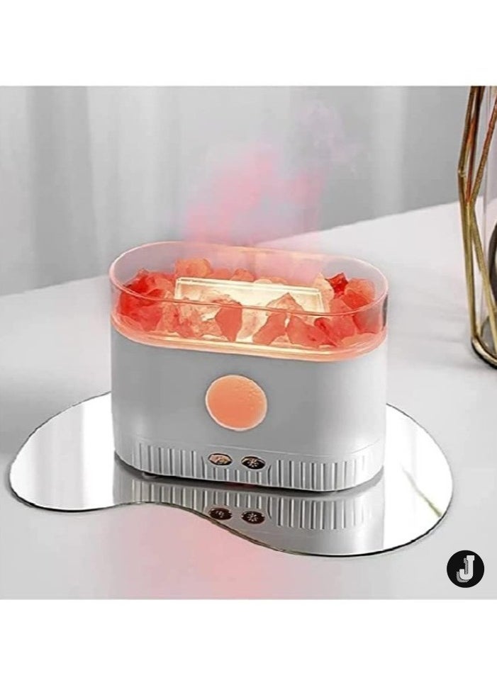 JAJEEK جهاز توزيع الزيوت العطرية بمصباح الملح الجديد - مصابيح LED ملونة 7 ألوان مرطب بالموجات فوق الصوتية وموزع للعلاج بالروائح (200 مل) - Image 1