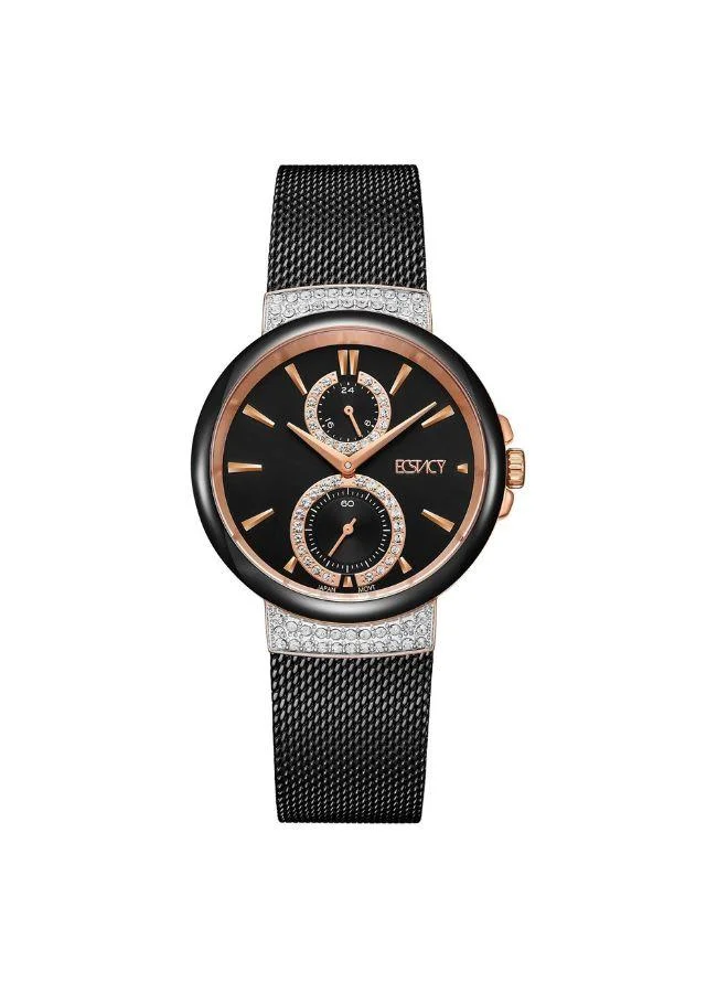 إكستاسي Women's Stainless Steel Multi Function Watch E23603-KMBB - 38 mm
