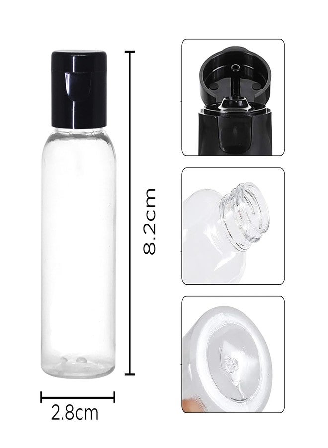 VOLCANO 100ml Refillable Travel Bottles for Toiletries | Leak-Proof Clear Plastic Containers with Flip Cap | Ideal for Shampoo, Lotion, Cream | TSA-Approved Travel Size Cosmetic Containers (12) - Image 3