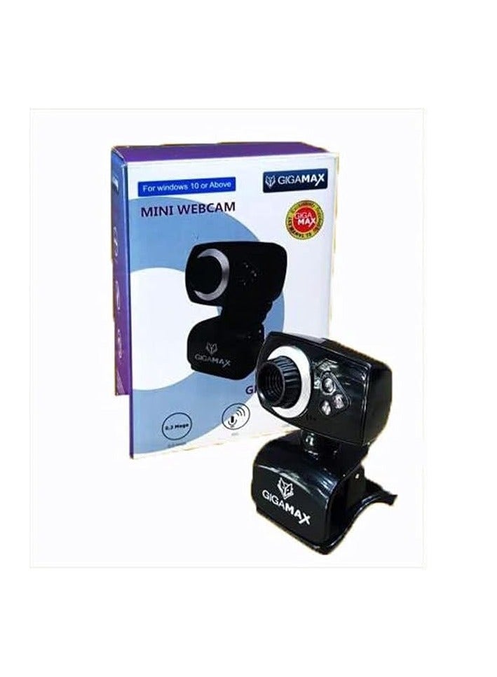 جيجاماكس كاميرا ويب صغيرة من جيجا ماكس - جي ام 100 في سي ار، أسود - Image 1