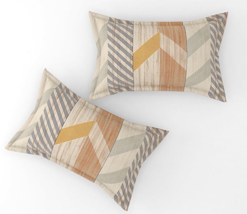 Furnofy 140 GSM Flat Double Bedsheet (90x100 inches) with 2 Pillow Covers (18x27 inches) - Abstract Multicolors - Image 4