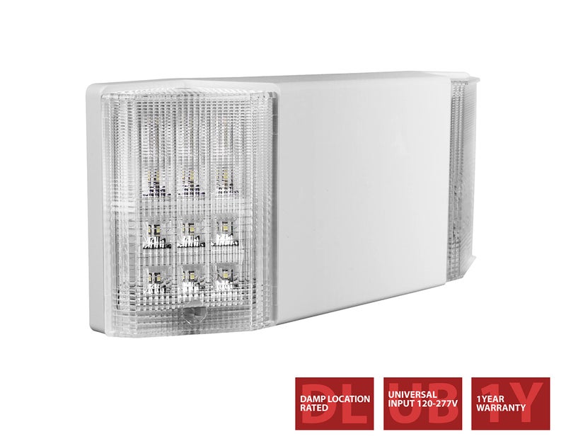 NICOR Lighting Compact Emergency LED Light Fixture (EML2-10-UNV-WH) - Image 5