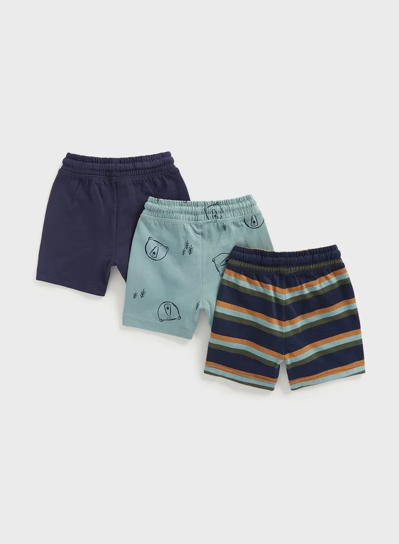 mothercare Infant 3 Pack Assorted Shorts