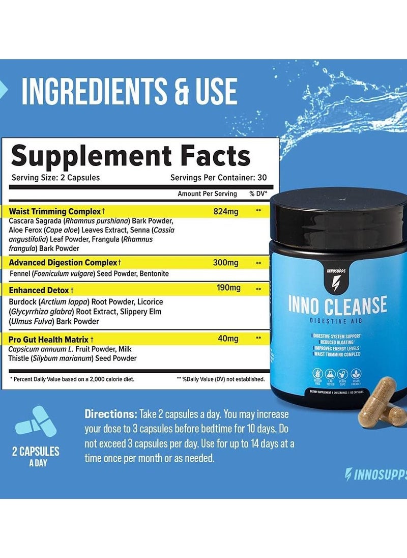 INNOSUPPS - Inno Cleanse Digestive Aid 60 Capsules - Image 1