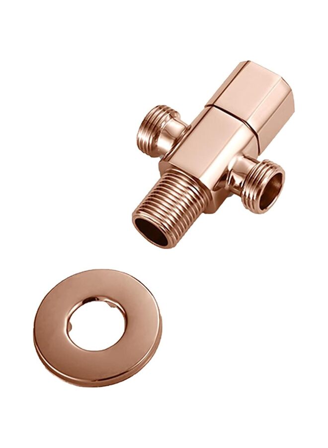 Angle Stop Valve Brass G1/2" Shut Off Valve Square Rose Gold Water Control Valve Faucet Valve For Bathroom Toilet Bidet Shower Triangle Valve, (Size : J-two) - Image 1