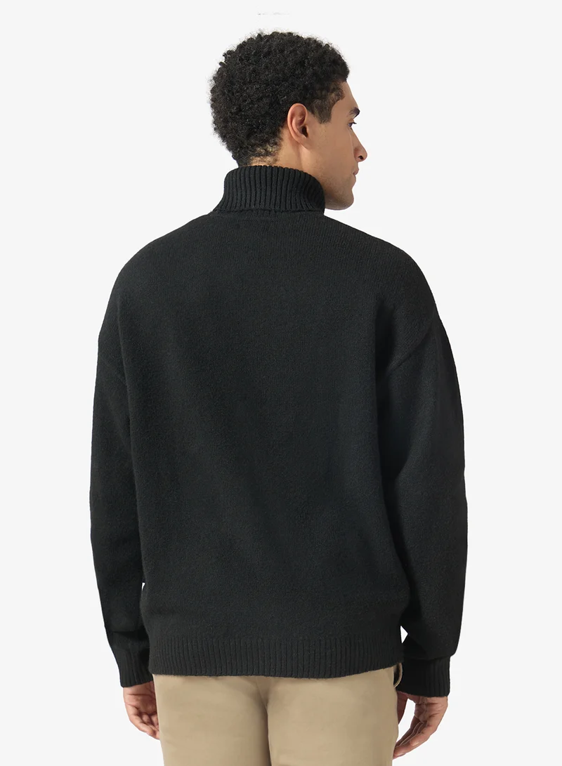 JJ Rebel Knitted Relexed Fit Roll Neck Sweaters
