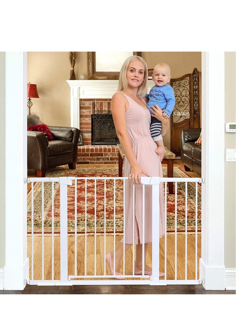 Arabest Baby Gate, Beauenty No Punch Mount Baby Gate for Flat Front, Adjustable Width and Height, Pet Gate for Doorway, Staircase, Indoor  - Image 1