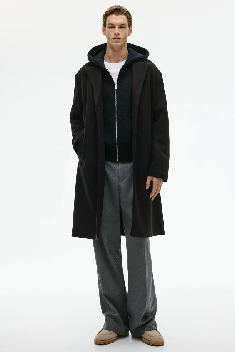 اتش اند ام معطف بصف مفرد من الأزرار