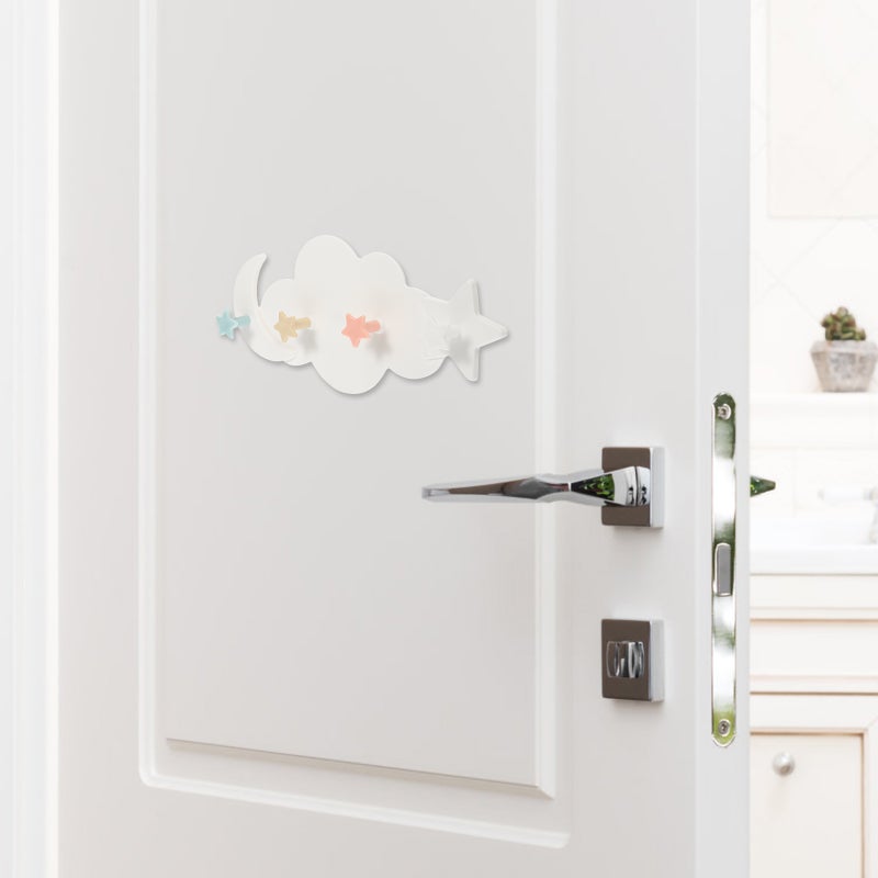 Sticky Cloud Coat Hanger Wall-mounted Door Hanger Multi-purpose Hook Rack - Image 4
