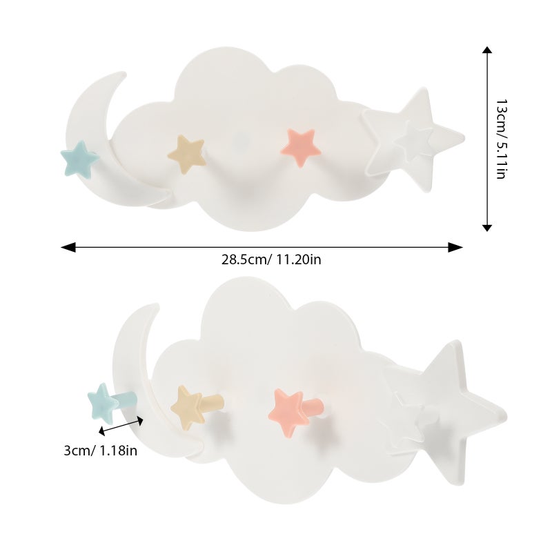 Sticky Cloud Coat Hanger Wall-mounted Door Hanger Multi-purpose Hook Rack - Image 3