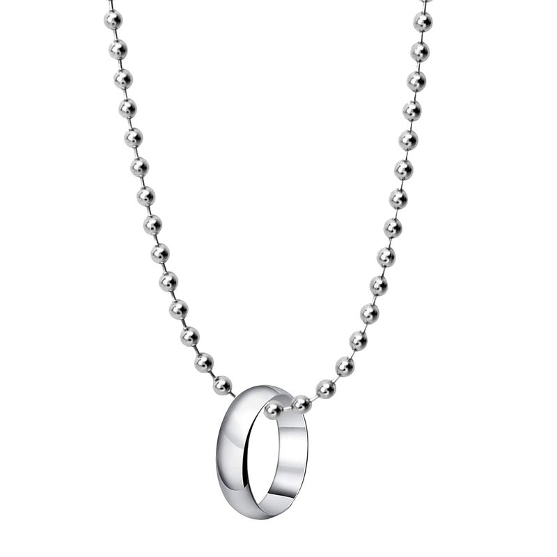 Okos Men's Fashion Jewellery Combo Pack of 4 Stainless Steel Solid Black and Silver Plating Stylish Pendants With Chain For Boys and Men PD1000876 - Image 5