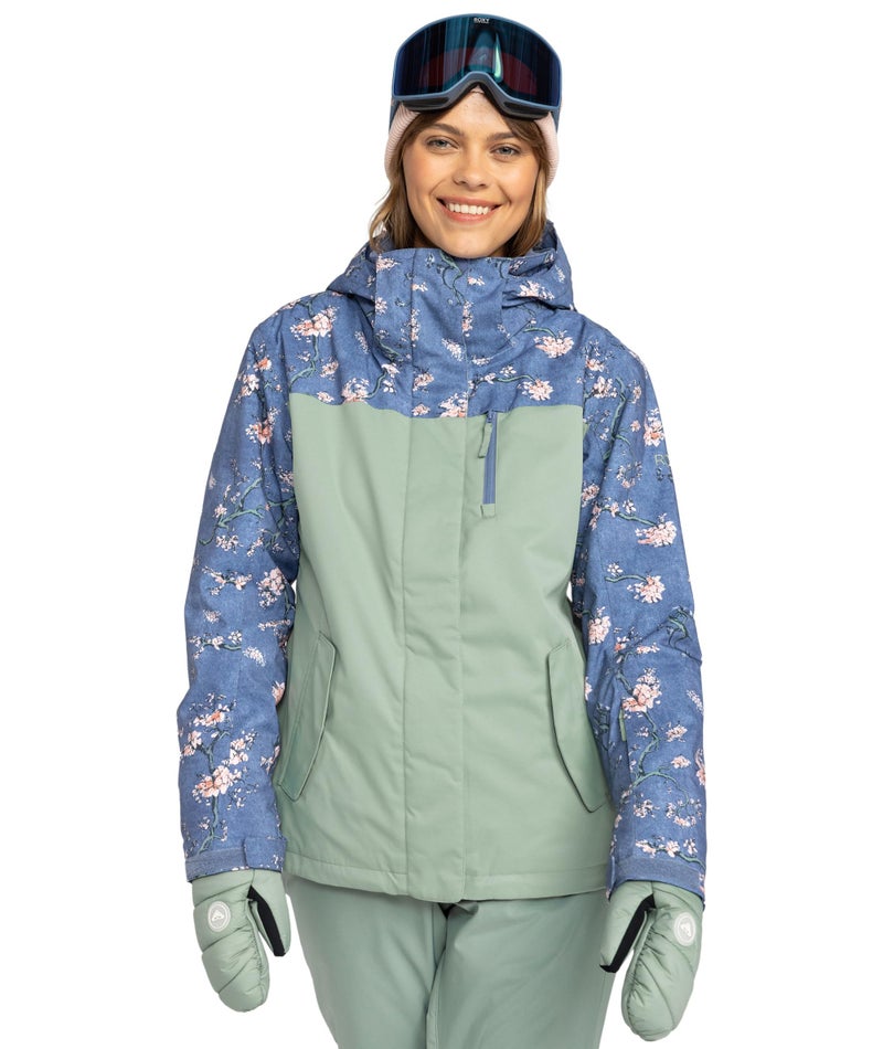 Roxy Women's Jetty Block Jacket â€“ 10K Waterproof, Insulated Snow Jacket, PFAS-Free, Recycled Fabric, Blosson, X-Large - Image 1
