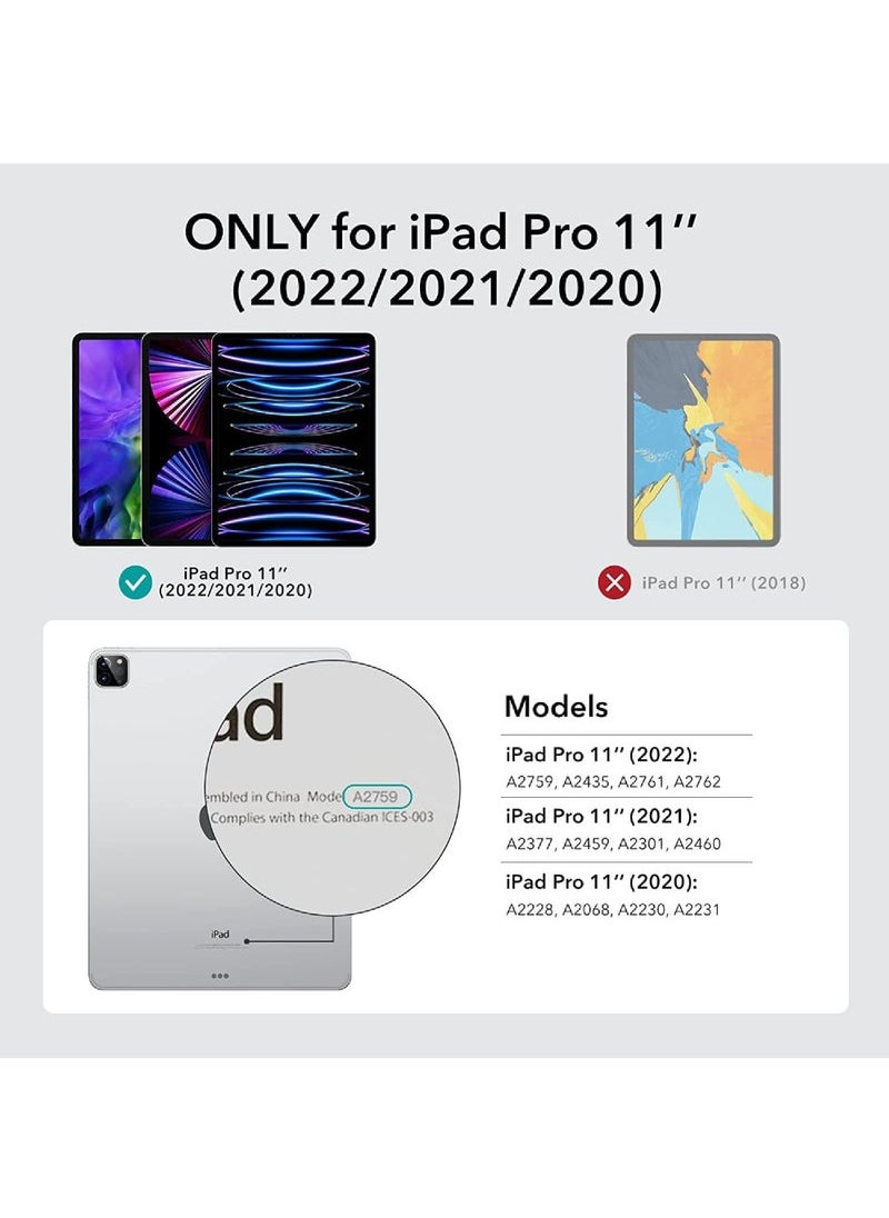 Captaintech iPad Pro 11 Inch Case iPad 11 Pro Case (2022/2021/2020 4th/3rd/2nd Generation) Convenient Magnetic Attachment 2-Way Stand Full Pencil 2 Support Rebound Magnetic Case  - Image 2