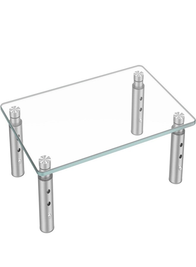 Hemudu Monitor Stand Riser, 3 Height Adjustable Laptop Stand Riser , Monitor Stand Riser 11.8"x 8.1" Stand for PC, Computer, Laptop Clear HD06T-001 - Image 1