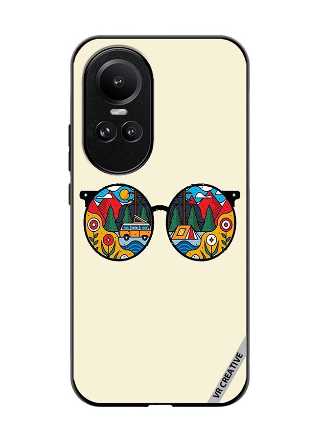 VR CREATIVE Protective Case Cover For Oppo Reno 10 Glass Design Multicolour - Image 1