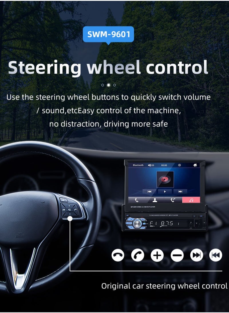 SWM - Car MP5 Player 7in Screen Car Stereo AM FM Radio BT Video Media Player Contact Screen Car Electronics - Image 1