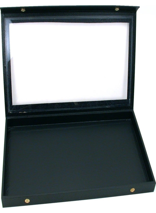 FindingKing Jewelry Box Holder Tray 32 Earring Display Case Organizer Storage Black Clear - Image 1