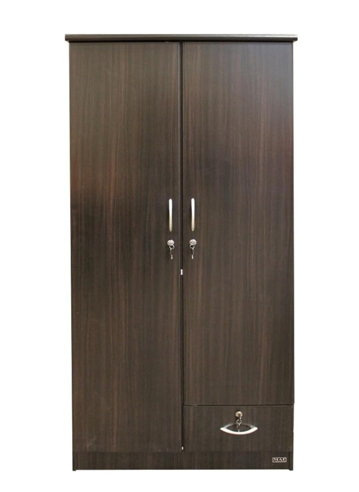 KARNAK 2 Door Modern Stylish  Wooden Wardrobe Cabinet,Cupboard Of Engineered Wood With 1 Lockable Drawer Perfect Heavy Duty Color Wenge  - Image 2