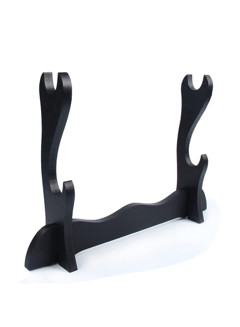 جدار خشبي حامل السيف الساموراي حامل حامل عرض ديكور المنزل الحرف اليدوية ( 2 طبقات ) - Image 1