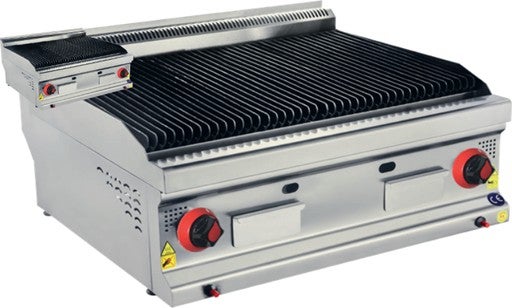 CSA Inox Karacasan Industrial 600 Series Counter Top LPG Cylinder Lava Stone Casting Grill
