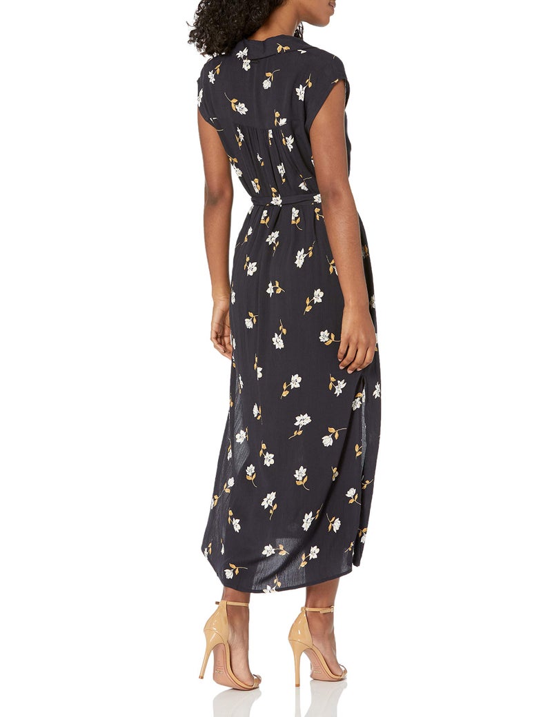 Billabong womens Lovely Ways Button Front Midi Casual Dress, Black Floral, Medium US - Image 2