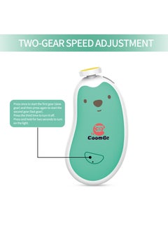 CoomBe Rechargeable Electric Baby Nail File/Nail Trimmer/Nail Cutter/Nail Clipper With Night Light and 6 Filing Heads for Baby and Adult  - Image 4